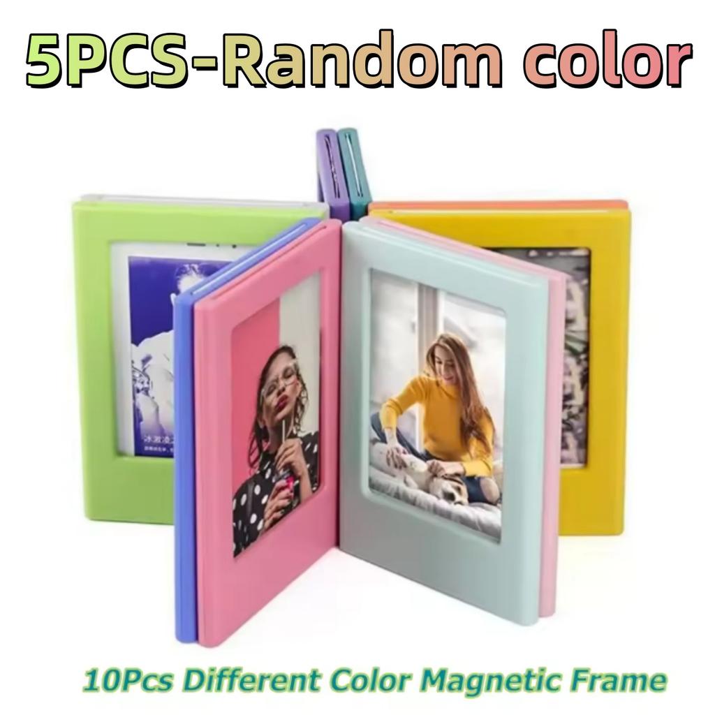 5/10/20pcs Magnetic Photo Frames for Fujifilm Instax Mini Film Papers Double Sided Fridge Picture Frame Magnets Artwork Frames