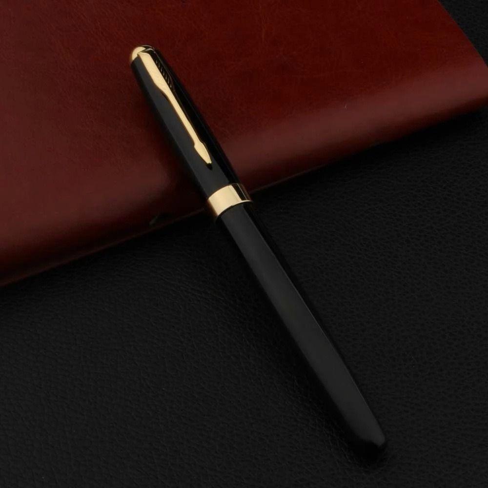 Office for Gift Business Metal Black Golden Writing Pens Inking Pens Signature Pen Fountain Pen