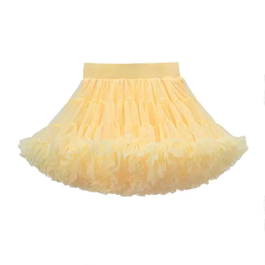 Lace Skirt Girls Fluffy Chiffon Pettiskirt Solid Colors Tutu Skirts Girl Dance Skirt Christmas Tulle Petticoat Tulle