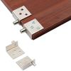 2pcs Black/Silver Concealed Shaft Multifunction Upper Lower Hinge Clips Furniture Hinge  Wood Doors