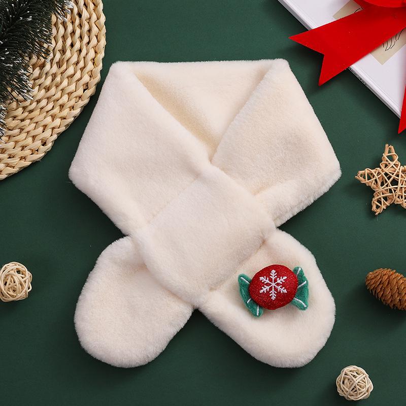 Children Scarf Kids Winter Faux Fur Neckerchief Autumn Boys Girls Warmer Neck Scarf Soft Cartoon Children´S Scarves New 1-13Y