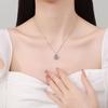 Sterling Silver S925 Smart Drop-shaped Necklace Women's Versatile Light Luxury High-end Moissanite Necklace Jewelry