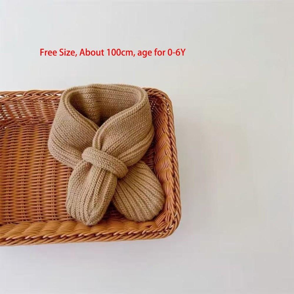 New Windproof Neck Warmer Warm Solid Color Knitted Scarf Coldproof Knitted Scarves Bib Outdoor Sports