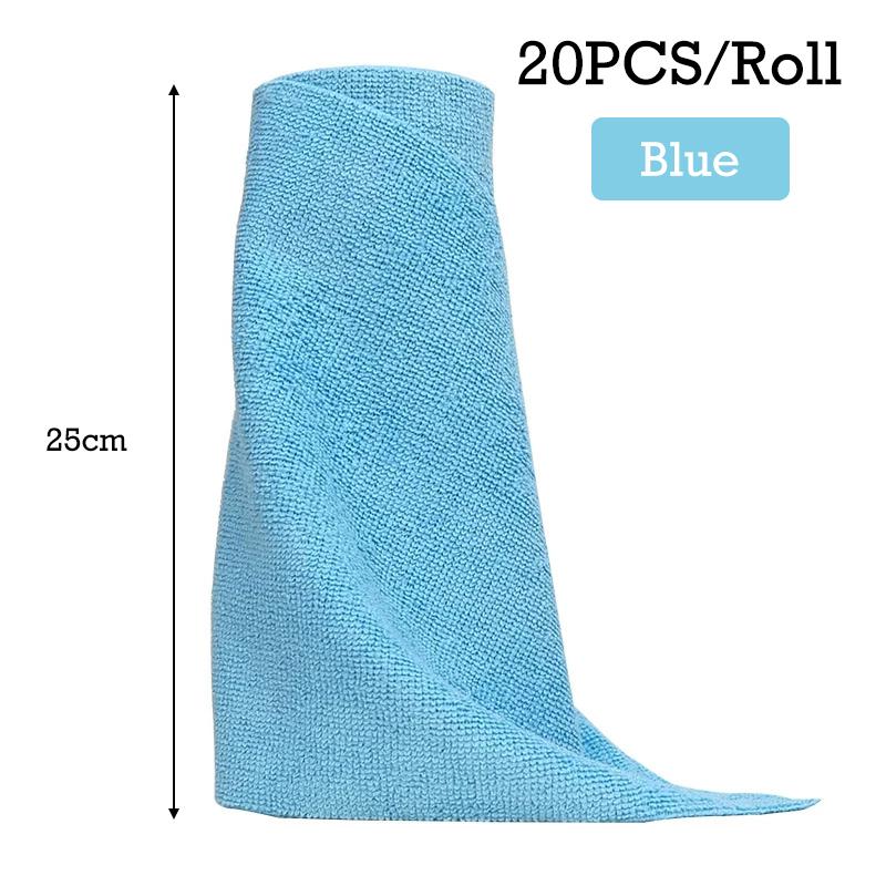20PCS/Roll Microfiber Kitchen Towel Absorbent Cleaning Rag for Wash Bowl Dish Kitchen Clean Reusable Household Cleaning Tools