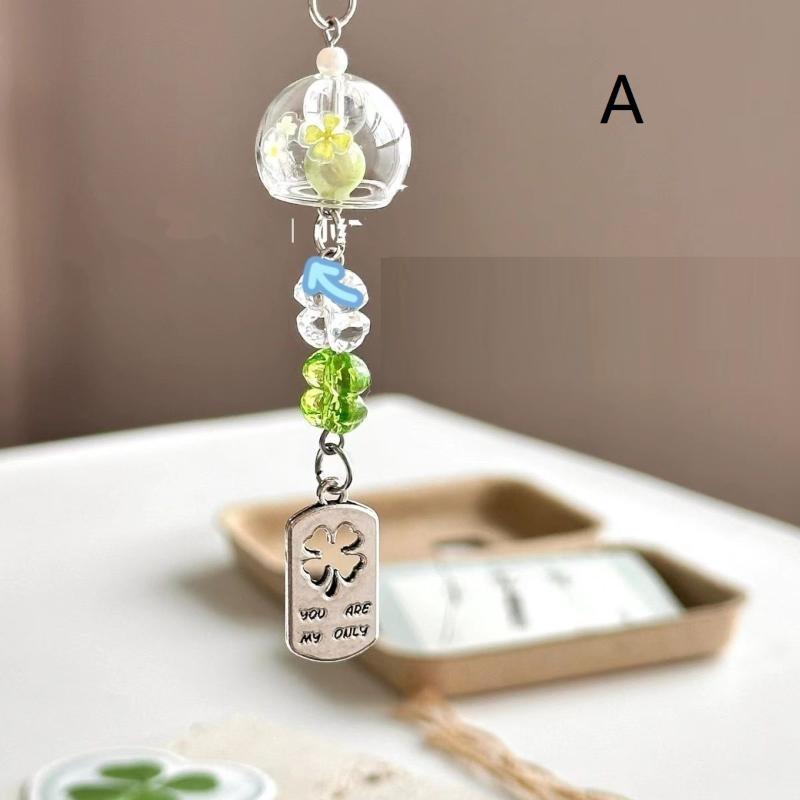 Transparent Keychain Wind Chime Keyring Phone Lanyard Kawaii Bag Home Decor Accessory