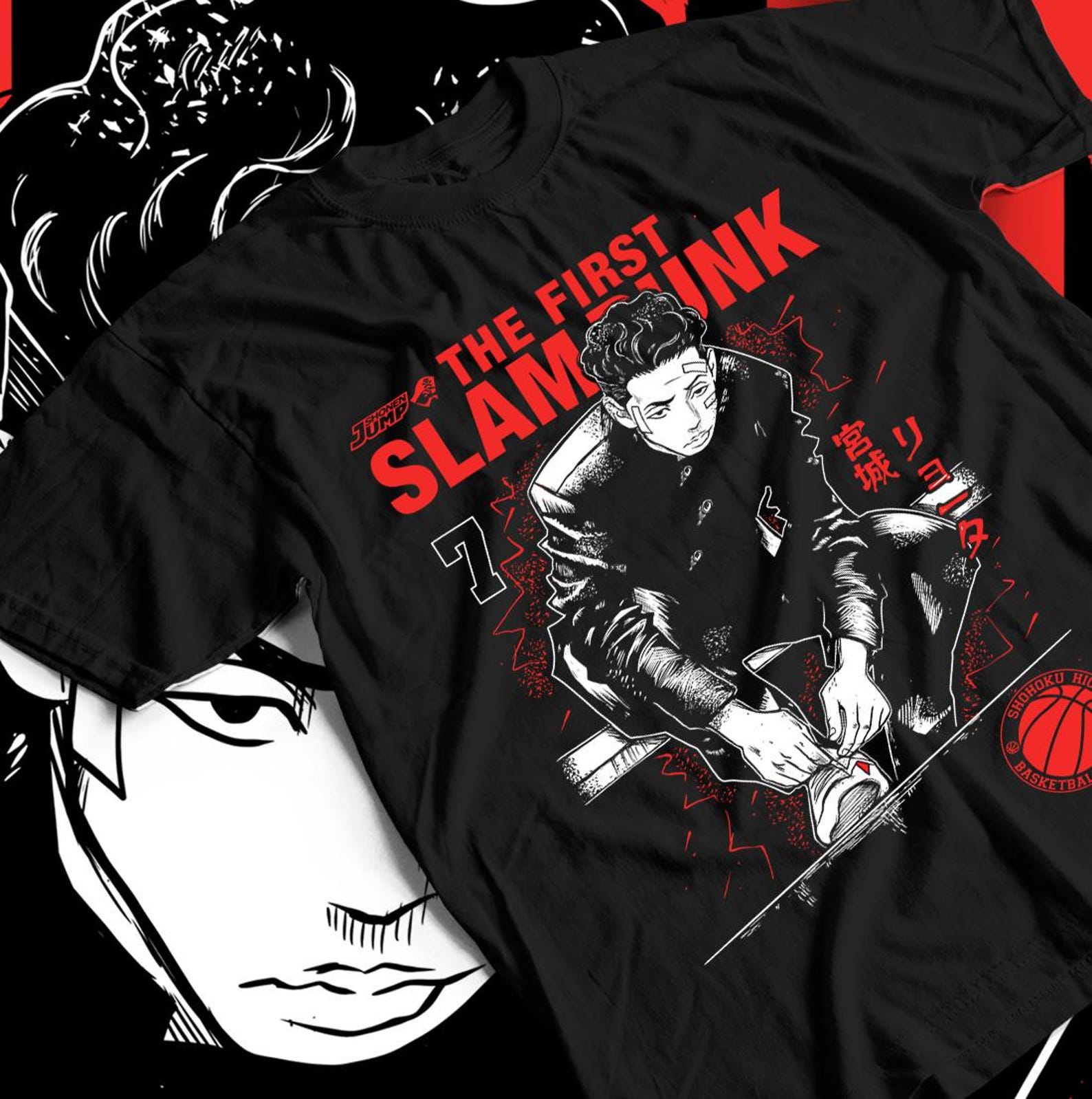 Slam Dunk T shirt Slam Dunk Team Basketball Anime Hanamichi Girl shirt All Size L
