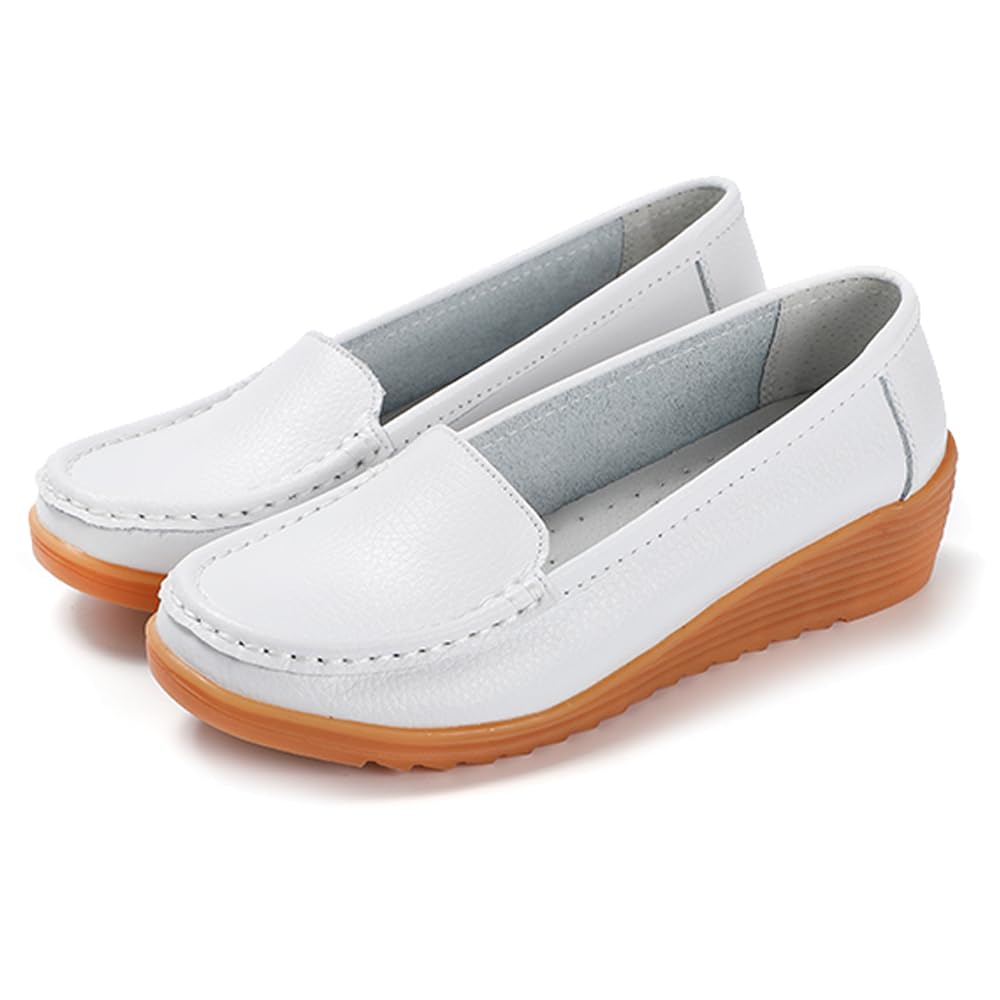 KISSOS Women s Loafers Driving Shoes Slip-On Flats Casual Shoes White Size 230cm 36 4500₽