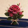 America 250 Beaded Bouquet DIY Kit, 4th of July Patriotic Flower Craft Handmade Set, 1776-2026 Independence Day 3D Beaded Flower Making
