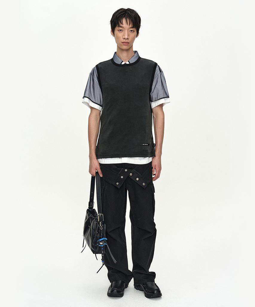 ADSB ANDERSSON BELL Brit Damaged Sleeveless Atb1544M(Charcoal)