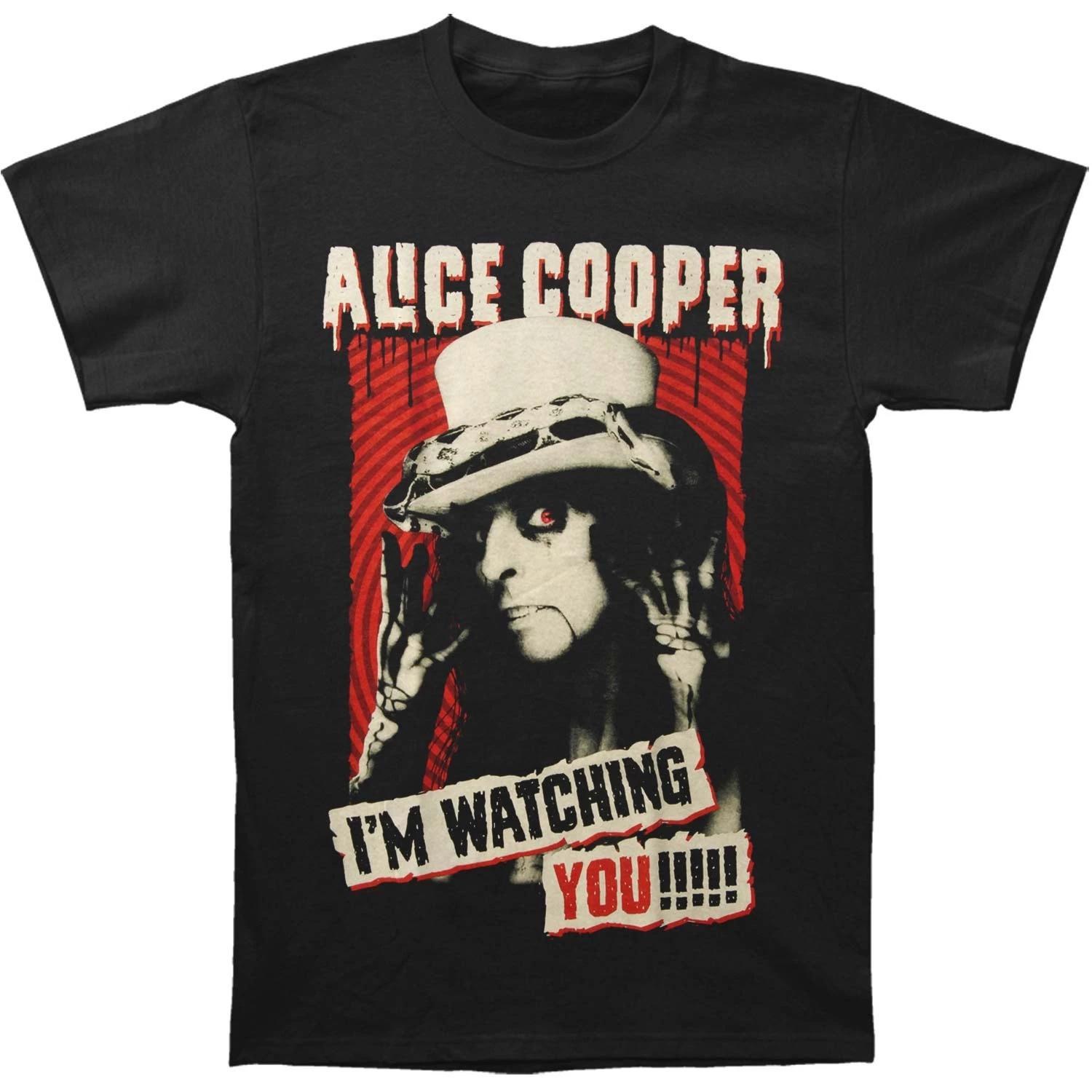 Men s Alice Cooper I m Watching You T-shirt Small Black XXXXL
