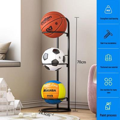 Portable Metal Tiered Sports Ball Storage Rack
