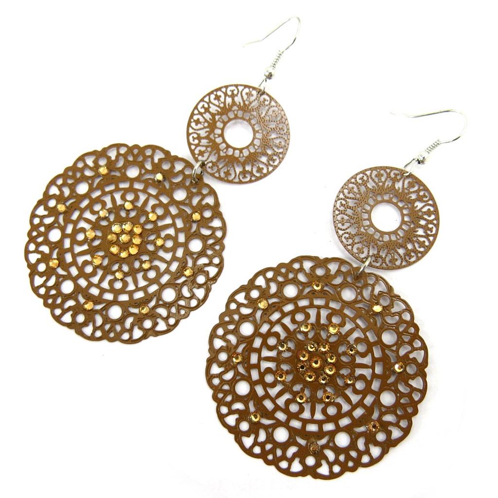 Les Trésors De Lily [L6062] - Boucles 'Carmen' marron