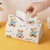 Adorable Bear Leather Tissue Box for Home & Dining Room - Multi-Purpose Napkin Holder