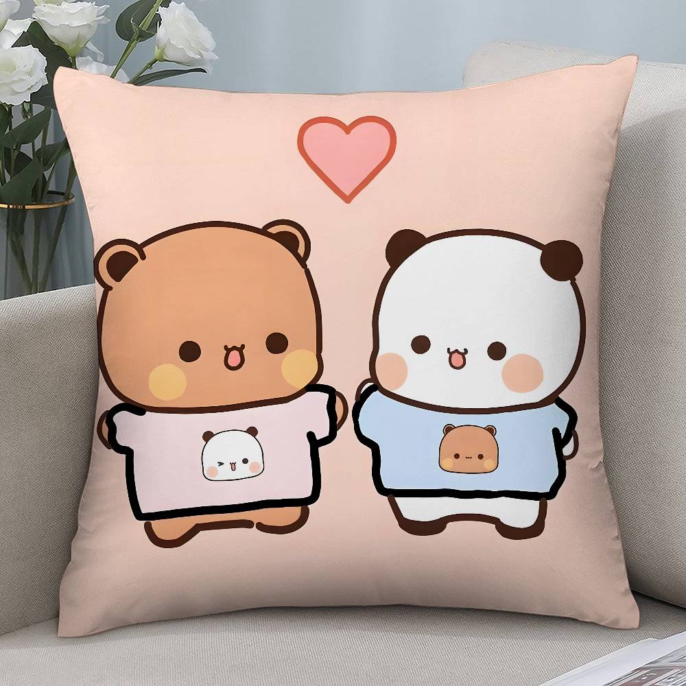 

Cartoon Cute Bubu Dudu Pillow Case Short plush Double-sided Print Square Throw Pillow Covers Sofa Home Cushion Decor 12x12Inch