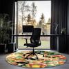 Christmas Dog Printed Round Rug Carpet Chair Rug Area Rug Entryway Doormats,for Office Chair Living Room Bedroom Kitchen Room.