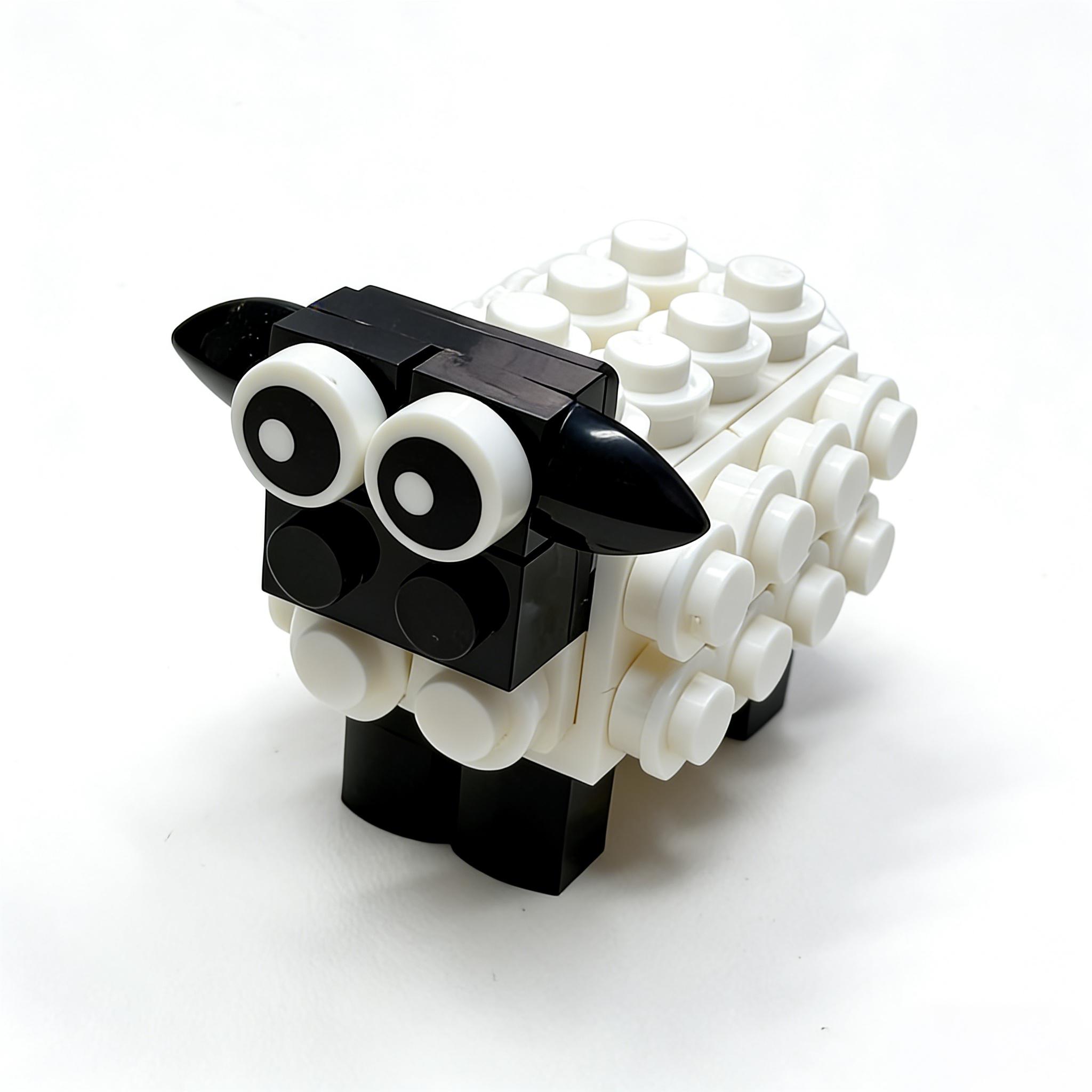 

Moc Blocks Cute And Creative Small Animal Sheep Construction Blocks Toy For Kidss, Animation Pet Gifts For Kids