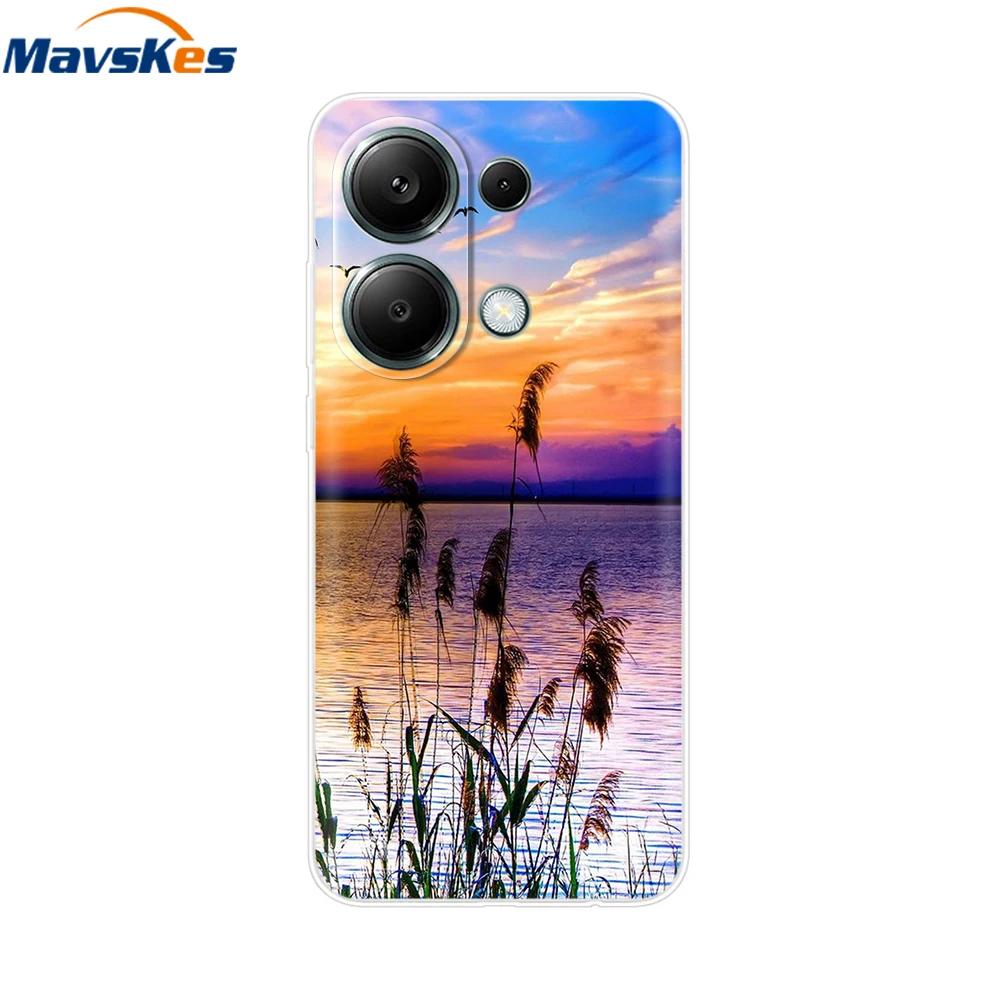 For Xiaomi Redmi Note 13 4G Case Note13 Cover Soft Clear Silicone TPU Back Case Funda For Redmi Note 13 Pro 4G Phone Cases Coque
