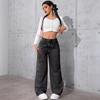 Retro High Waist Wide Leg Drapey Jeans - Loose Straight Fit Long Pants