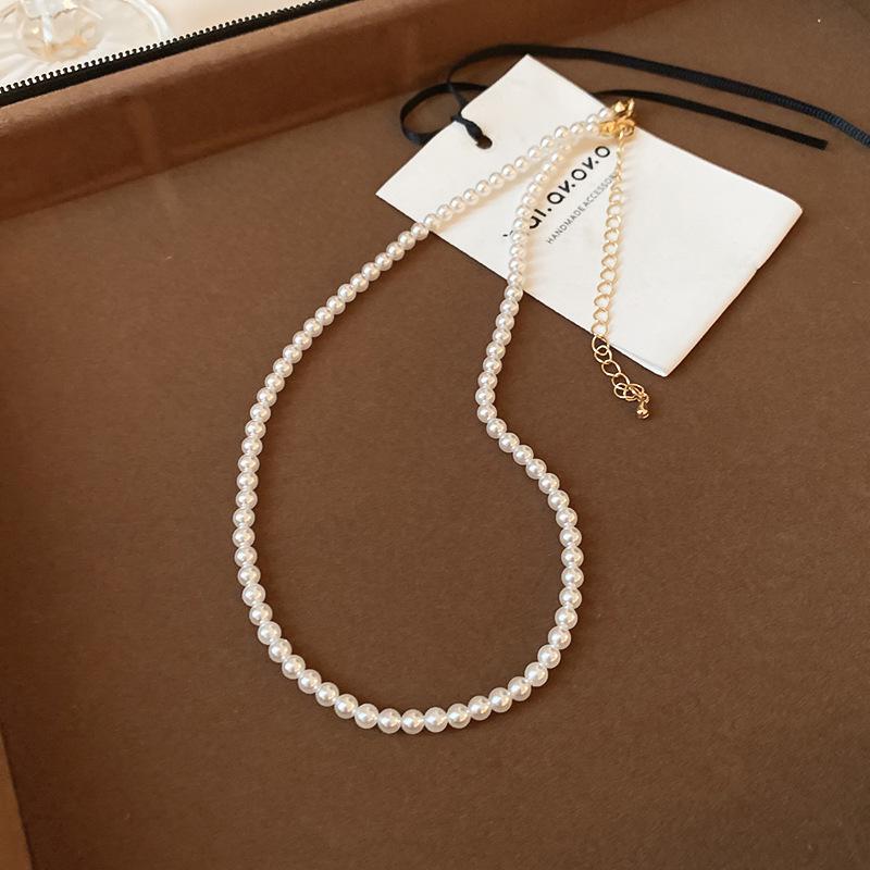 Vintage French Pearl Sweater Necklace: Elegant, Extra-Long Design for Versatile Fashion