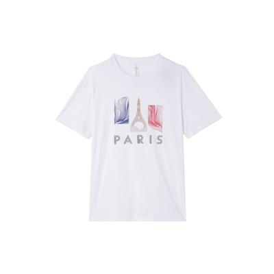 Anta Champion Series Printed Letter Round Neck Comfortable Breathable Short Sleeve T-Shirt Unisex Tops Pure-White 172430101-1
