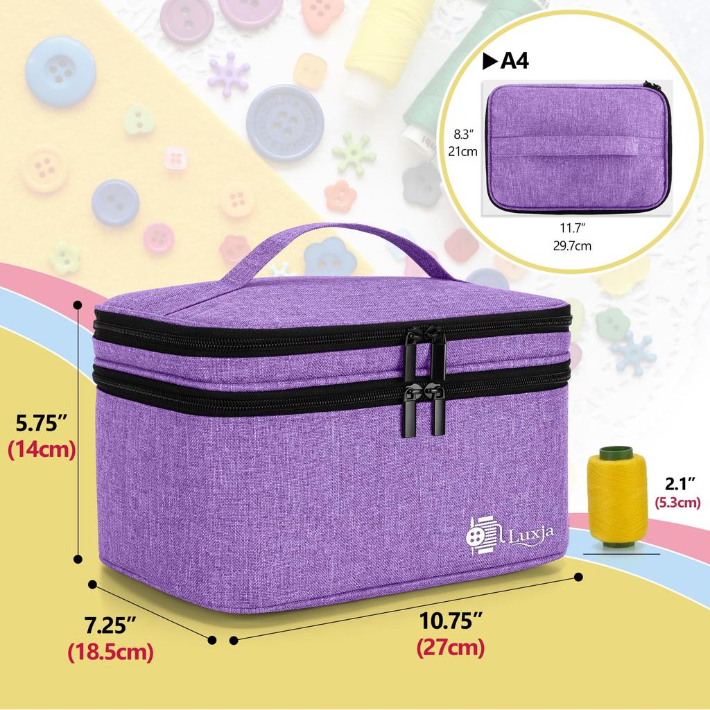 Luxja Sewing Large Capacity Sewing Tool Purple Bag/Sewing Box, (Bag Only), Storage,