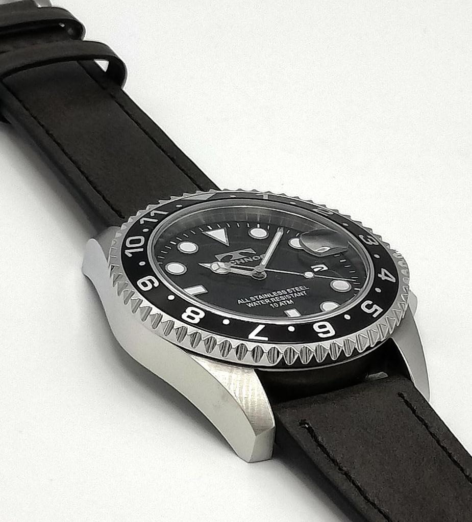 TECHNOS Technos Men's Watch Diver Watch Leather Strap Metal Strap Included Rotating Bezel Black TASM419SB-L