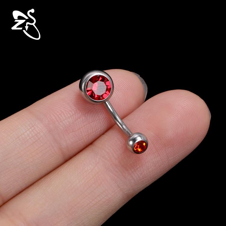 

Набор пирсинга пупка из титановой стали с двойным цирконом