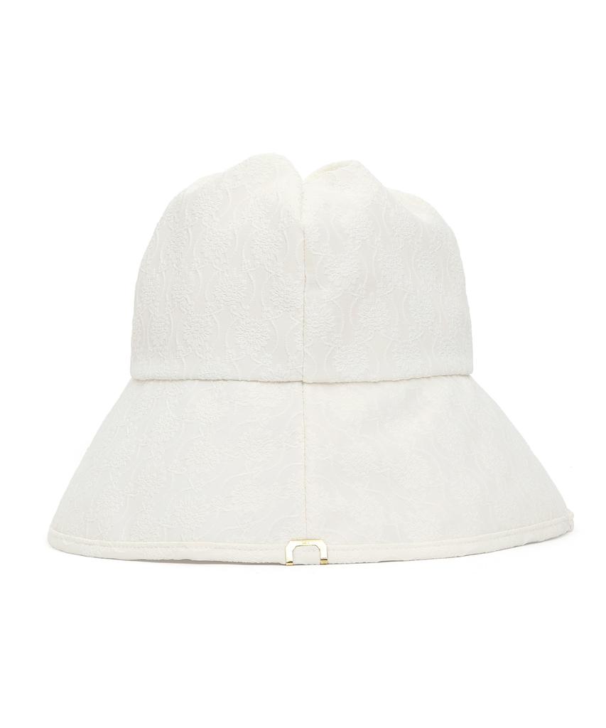 Eondeokeonteulolseutyudio Detachable Strap Bucket Hat Strap Bucket / Flower Pattern / Deep Milk