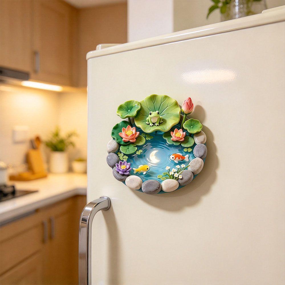 3D Relief Refrigerator Magnet Resin 3D Refrigerator Stickers Kitchen Decor
