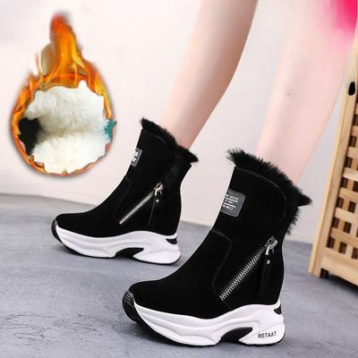 Fashion Women Snow Boots Fashion Wedge Platform Boots Plush Warm Winter Boots for Women 9cm Height Increasing Platform Boot Botas Mujer