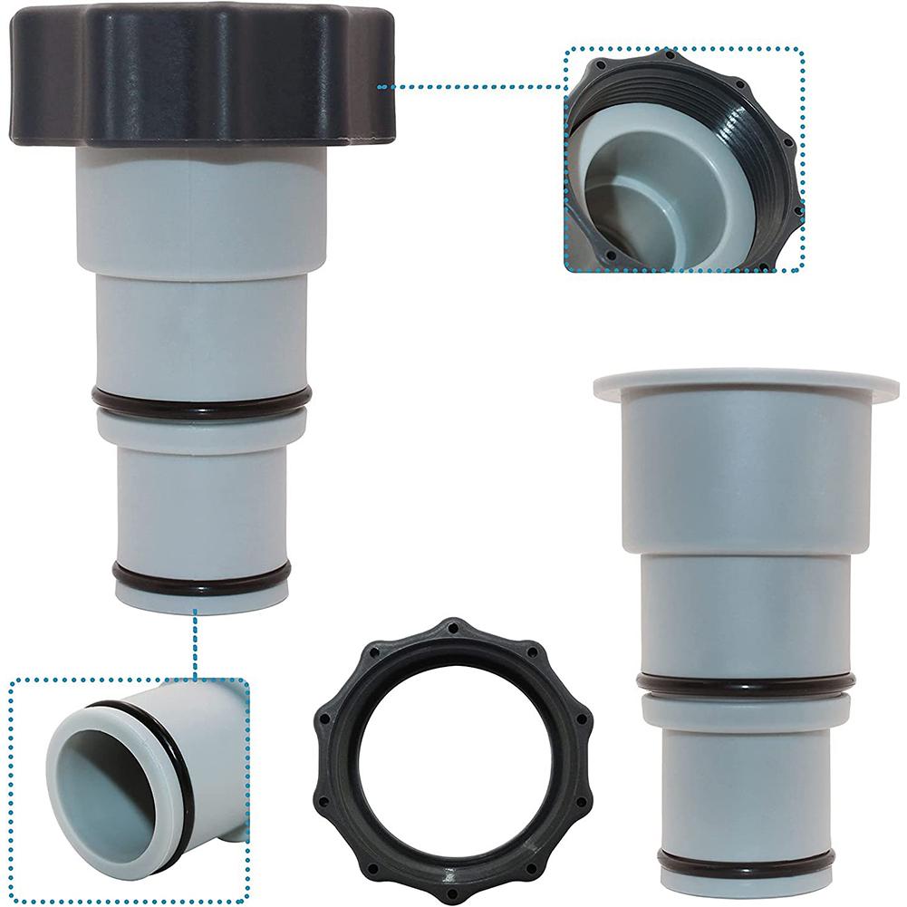 Hose Adapter for Intex Threaded Connection Pumps Plunger Valve Pool Drain Parts