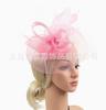 New European and American Bridal Feather Mesh Hair Accessories Hemp Yarn Headgear Retro Fashion Elegant Top Hat