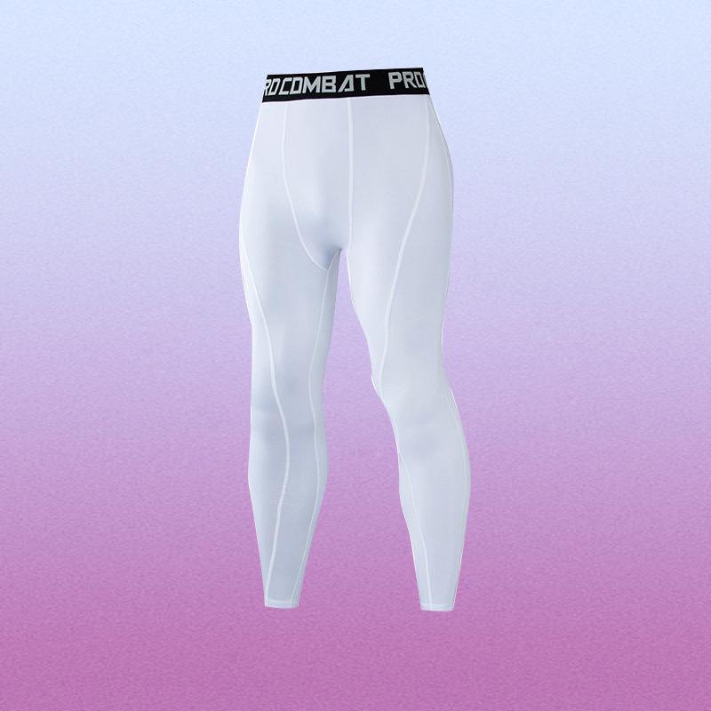 Men's Quick-Dry Compression Sports Pants: Tight, Breathable, High Elasticity for Basketball, Football, Running, and Fitness Training.