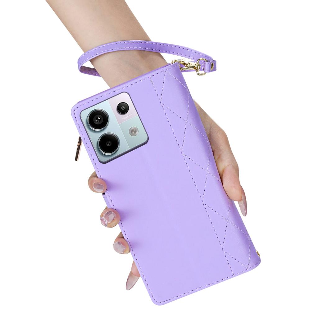 Crossbody Cards Solt Leather Wallet Flip Book Case For Xiaomi Redmi Note 13 Pro Plus 12 11 13C 13T POCO X6 5G Shoulder Strap