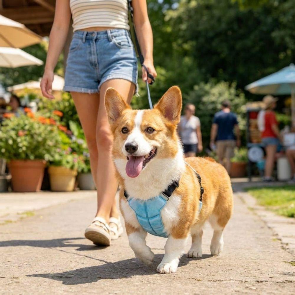Padded Design Pet Cooling Vest Breathable Adjustable Pet Harness Dog Cooling Harness Travel