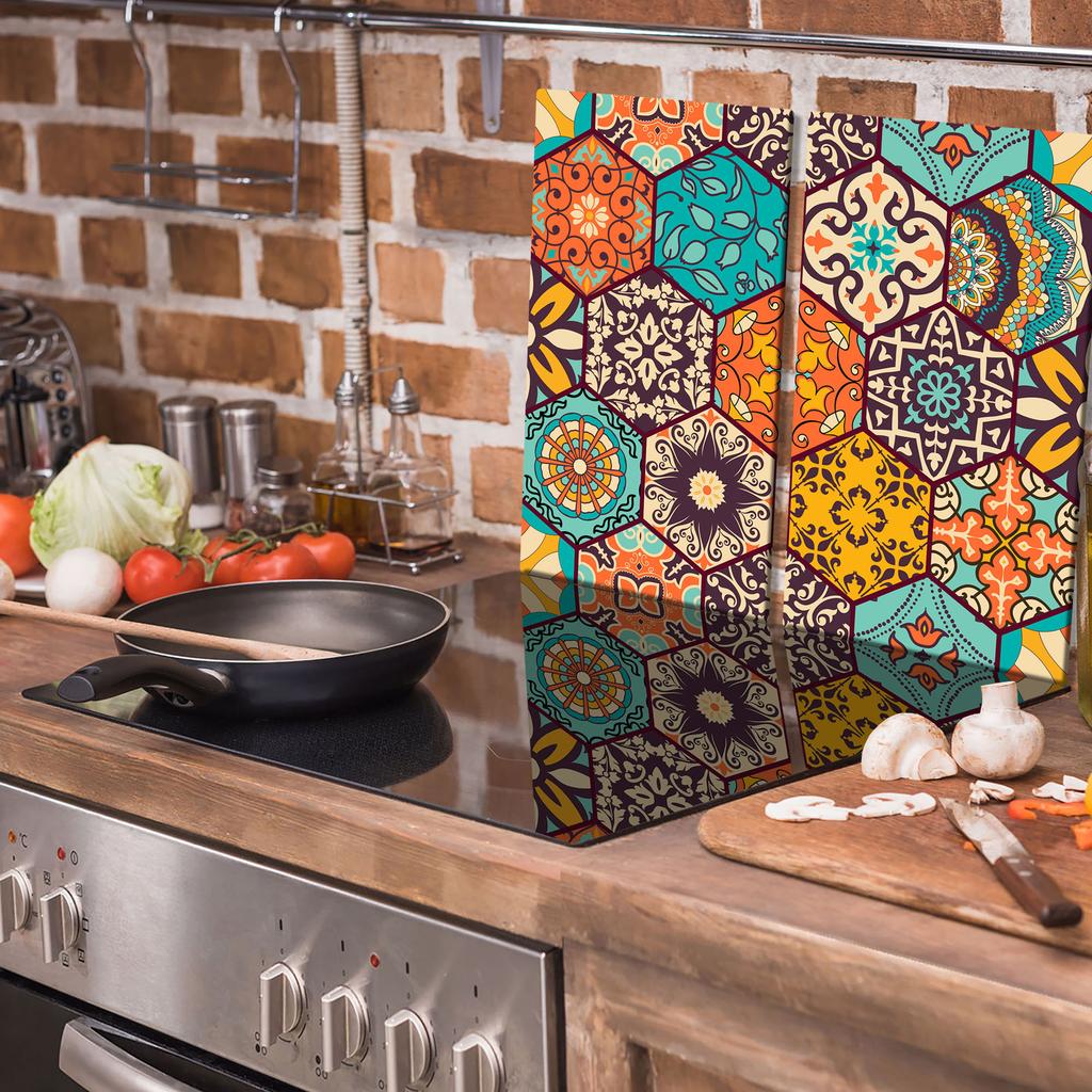 Tagliere in Vetro 2X 30X52 Mosaico