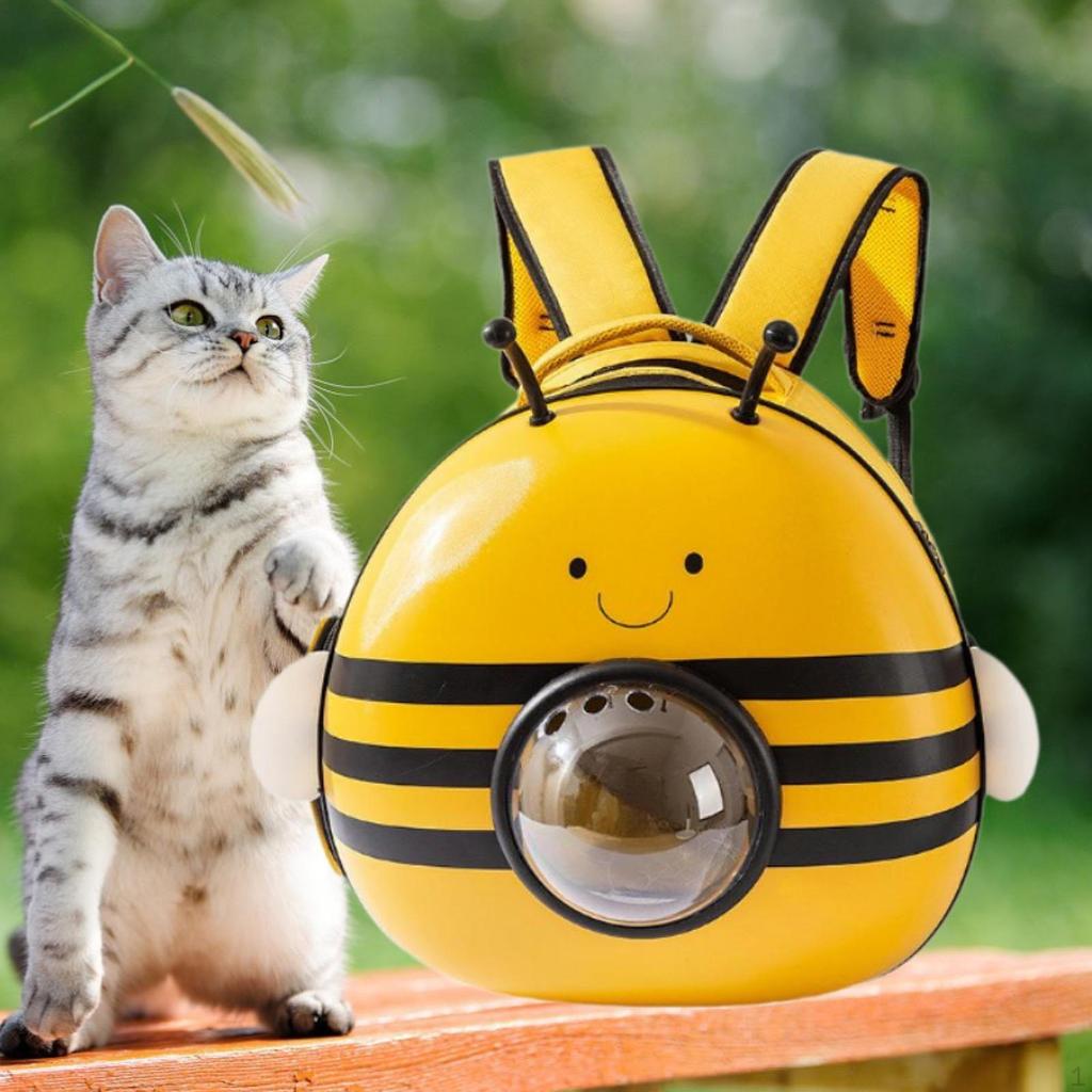 Bee Cats Backpack Carrier Dog Space Capsule Pet Bag Outdoor for Park