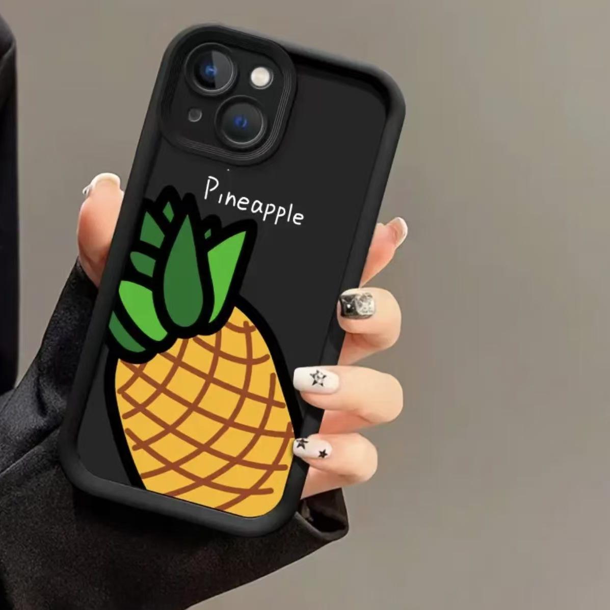 

Cartoon Pineapple Phone Case for iPhone 13/14/15/16/17 Pro/Pro Max iPhone 16 Pro