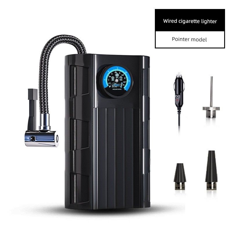

Car Air Pump, Electric Air Pump for Cars, Tire Pump with Tire Pressure Gauge, Portable for Small Cars Wired Pointer Model [Cigarette Lighter Model]