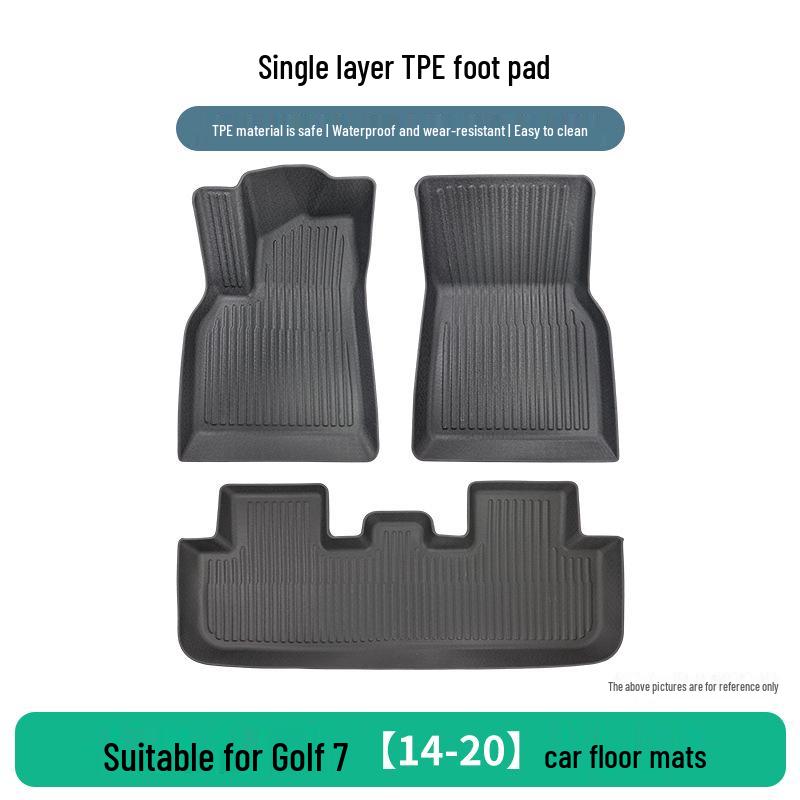 VW Golf 7 Floor Mats 2014-2020: Non-Slip Rubber TPE Mats in Stock
