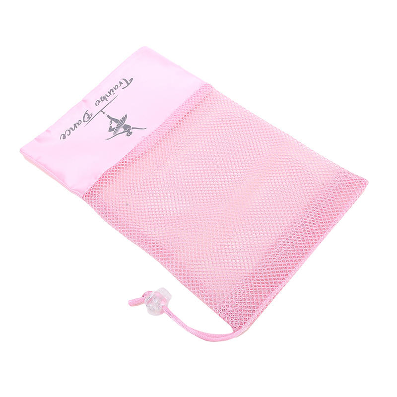 Dance Shoe Storage Bags Ballet Shoe Storage Mesh Bags Breathable And Portable Drawstring Storage Bags For Girls розовый