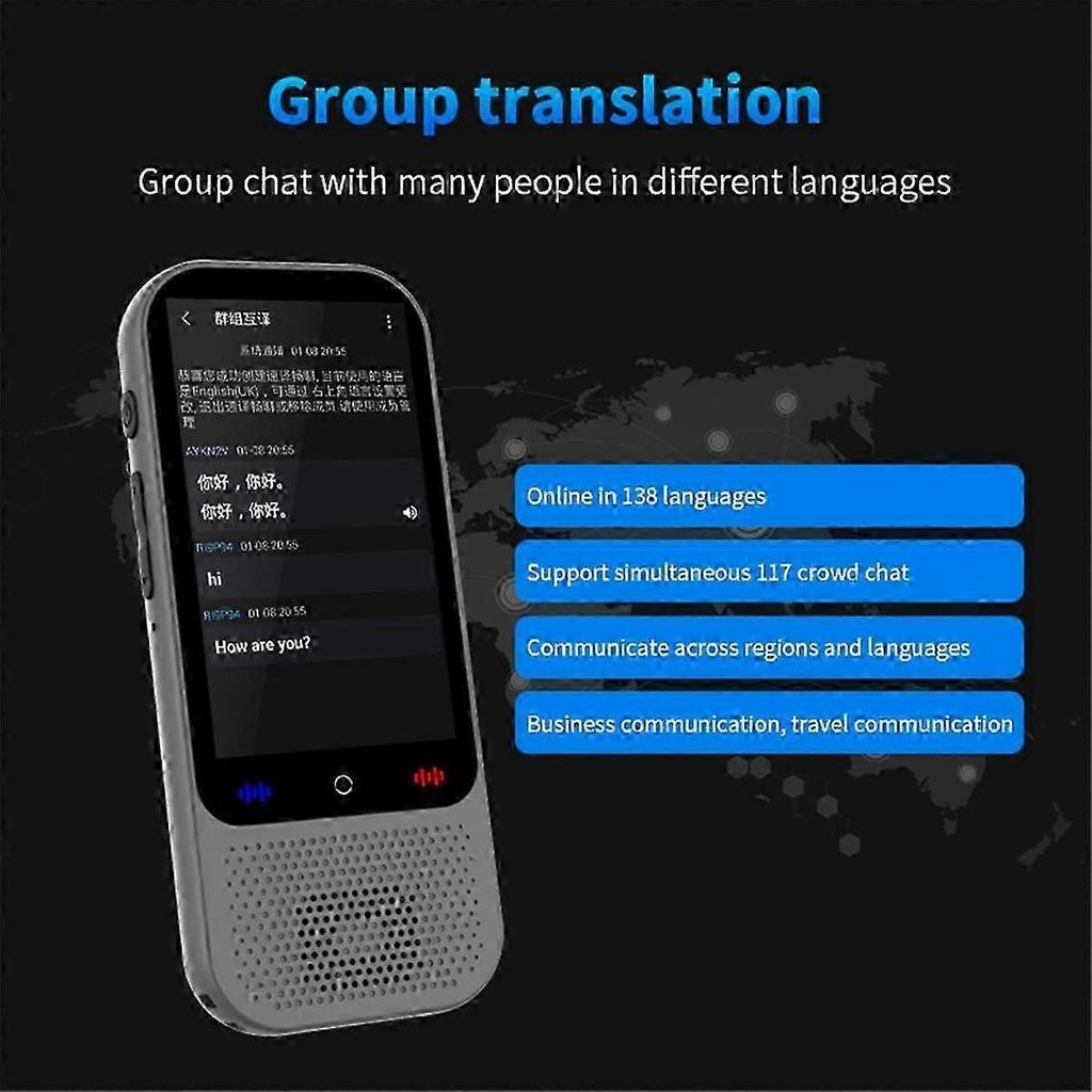 S80 Pro AI Translator - 138 Languages Real-time Photo & Voice Translation with Offline Mode
