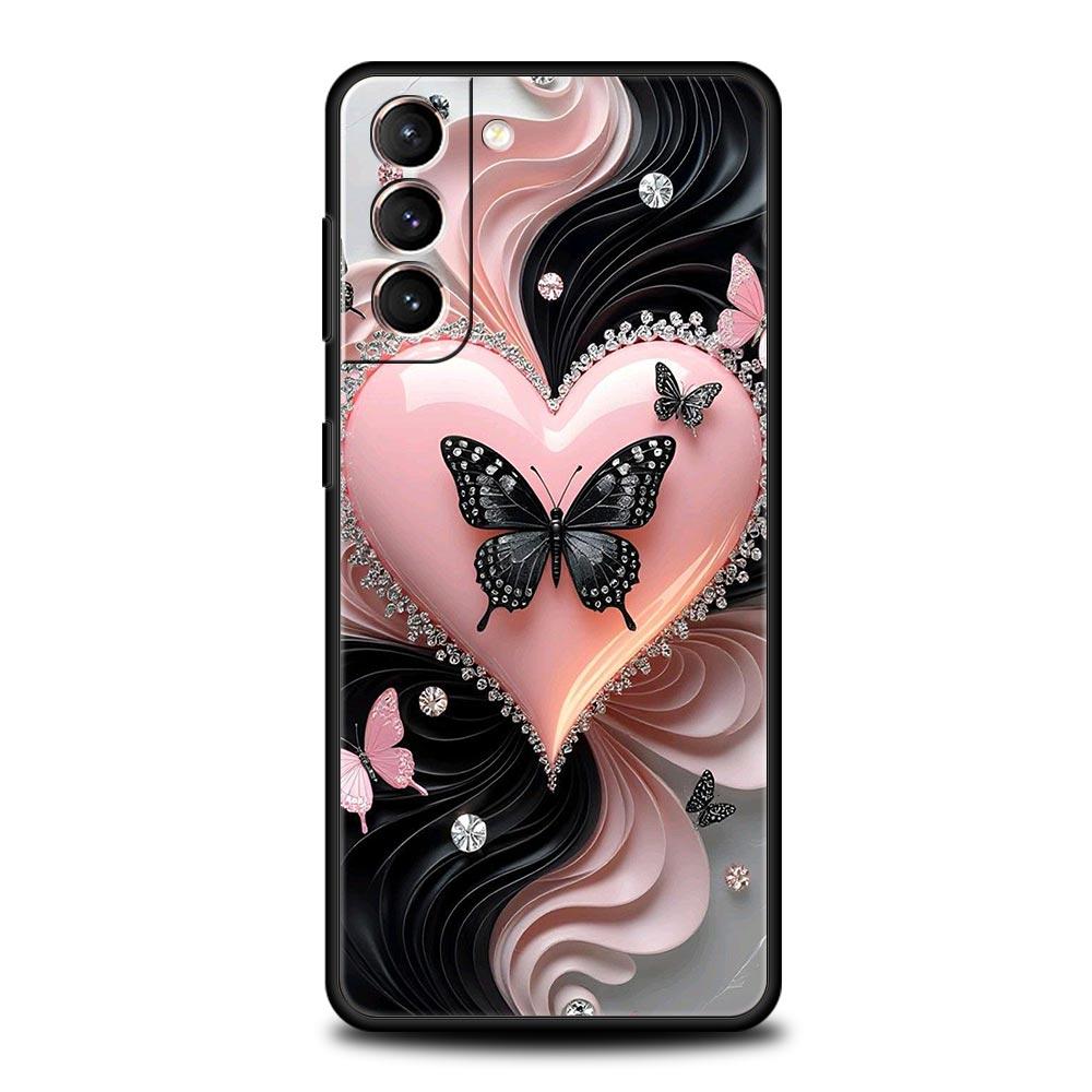 

Цветной чехол для телефона с принтом в виде сердца для Samsung Galaxy S26 S25 S24 S23 S22 S20 S21 FE Ultra S25 Edge Plus 5G Мягкий чехол из ТПУ Samsung S25 Plus