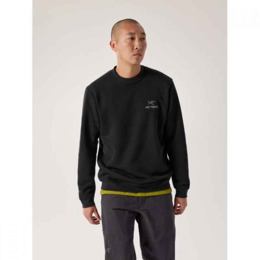 Arcteryx Men S Emblem Fleece Crew BLACKLG