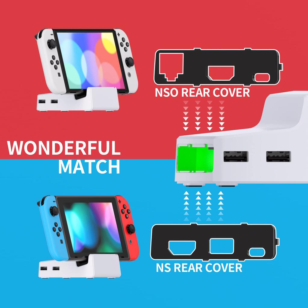 Dock Body and Circuit Board Chip Are Not Included Replacement Shell for eXtremeRate Switch Dock AiryDocky DIY Redesigned Portable Mini Dock Shell