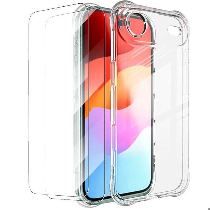 Coque pour iPhone Air - BOOLING - Silicone Transparent Slim Coins Renforcés - 2 Verres Trempés