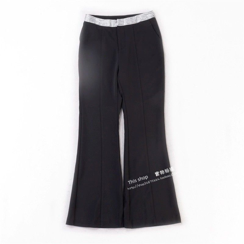 

Classic Style Fashion High-End All-Match Black Casual Pants Black L