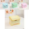 Hello Kitty Kuromi Cinnamoroll Melody Grid Pattern Foldable Flip Storage Box For Office And Bedroom Storage