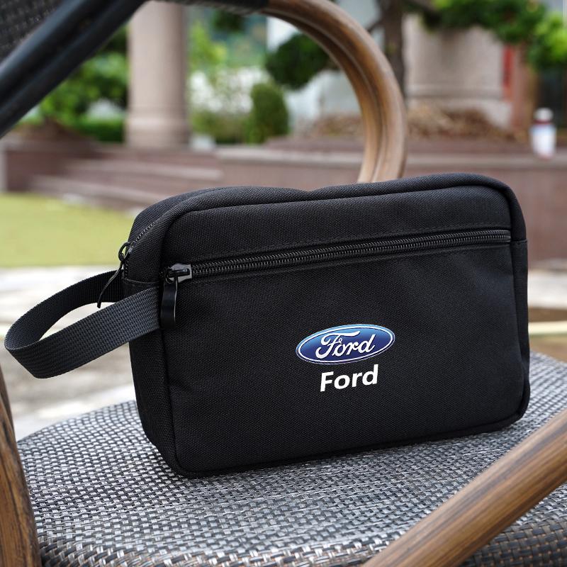 Ford Handbag Canvas Fabric Car Organizer Bag For Ford Focus Fiesta Mondeo Explorer Kuga MK3 Car Storage Bag Accessories j250 keychain