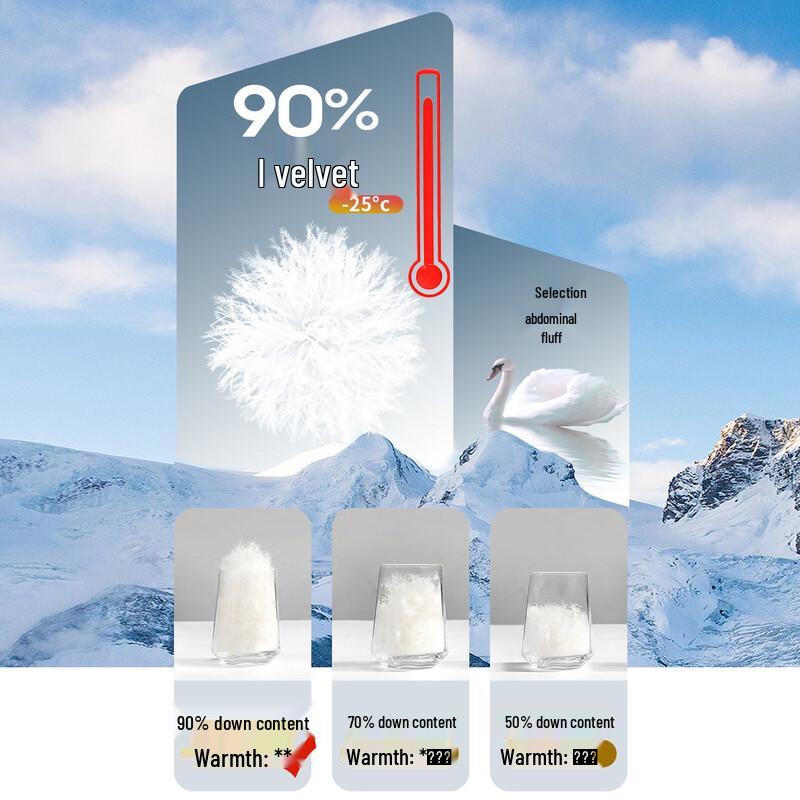 DAISHU Men's 90% Goose Down Straight Leg Trousers